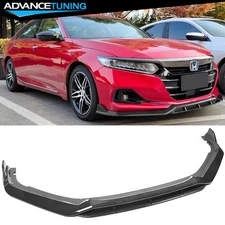 Fits 21-22 Honda Accord Sedan Carbon Fiber Print 4PCS Front Bumper Lip Splitter