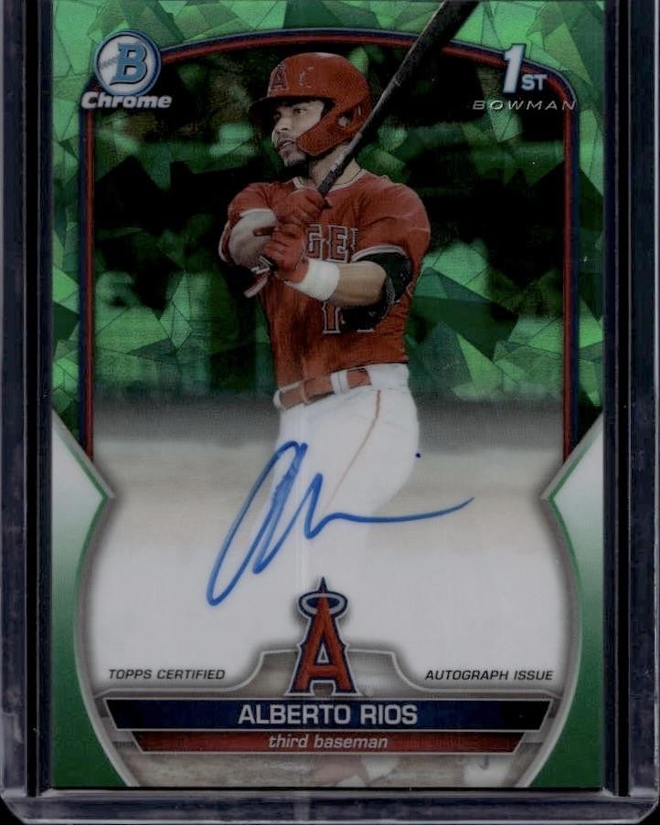 2023 Bowman Draft #CDA-AR Alberto Rios Chrome Prospect Autographs Green /99