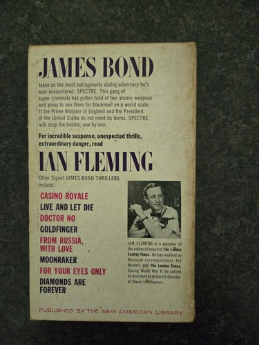 Thunderball by Ian Fleming 1962 1st Printing Gd Paperback James Bond Signet - Picture 2 of 11