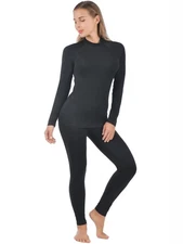 Thermal Underwear Women Long Johns Set Warm Base Layer Pajama Cold Weather To...