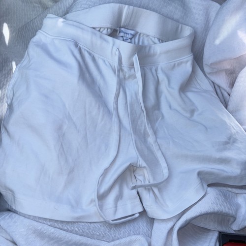 The Company Store Pima Cotton Pajama Shorts Size Small White - Picture 1 of 6