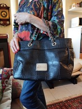 Borsa Blumarine in pelle nera Vintage ORIGINALE
