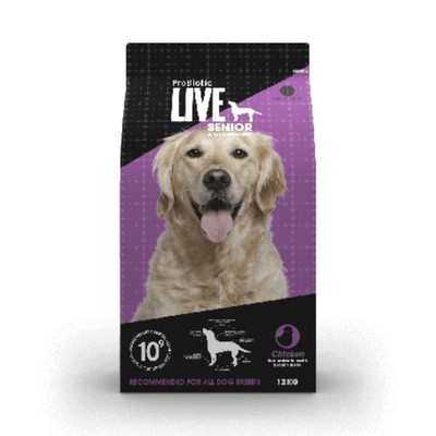 LIVE Probiotic Trockenfutter Hundefutter Adult Huhn 12 kg