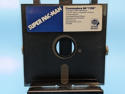 Super Pac-Man Namco 5.25 Floppy Commodore 64/128: Vintage Software 1988 Untested