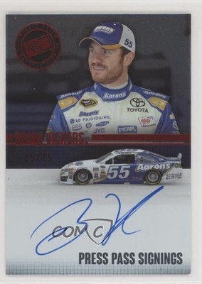 2015 Press Pass Signings Red 35/75 Brian Vickers #PPS-BV Auto 0aa