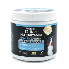 12-in-1 Dog Multivitamin Chews - All Ages, Joint Immune Support, Daily...