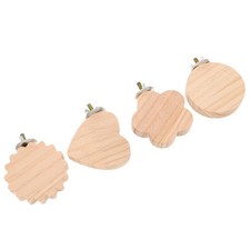 4pcs Wood Bird Perch Stand: Perch Bird Platform - Parrot Stand Playground Cage