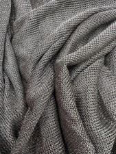 Silver Chainmail Mesh Fabric by the Yard Metallic Stretch Cosplay Costume 60in