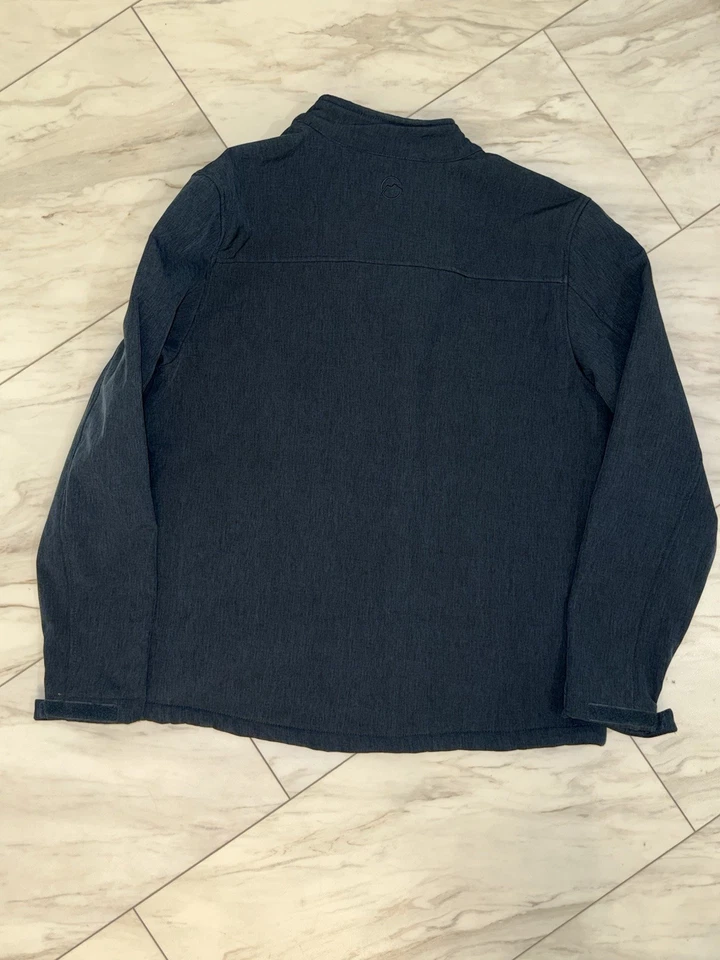 Chaqueta Softshell Exterior Magellan Vellón Cremallera Completa Azul Marino Adulto Talla Grande Foto 3 de 4