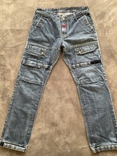 Vintage Marith   Fran ois Girbaud Shuttle Tape Denim Cargo Jeans Mens 34 Blue