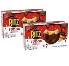 RITZ Fudge Covered Holiday Crackers, Limited Edition, 7.8 oz (2 Pack)
