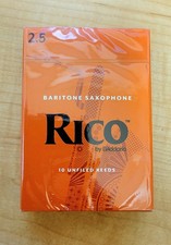 D'Addario RLA1025 - Rico Baritone Saxophone Reeds - 2.5 10-pack 