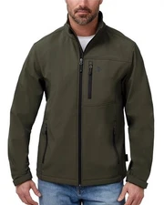 Free Country Men's Super Softshell 3-Layer Jacket Dark Olive Size Medium NEW