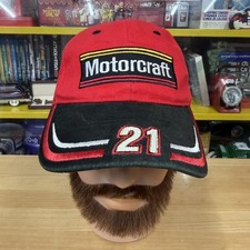 Vintage Motorcraft 21 Ricky Rudd Nascar Racing Adjustable Snapback Hat Cap