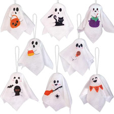 Halloween Ornaments for Small Tree, 8 Pcs Hanging Ghosts Halloween Tree Decorati