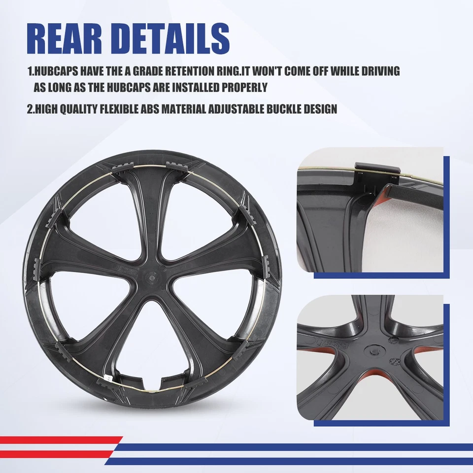 15" Red Black Wheel Covers Hub Caps 4PCS For 2010-2015 TOYOTA PRIUS Alloy Wheel Foto 4 de 4