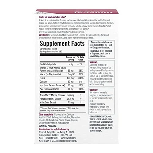 Viviscal Women's Hair Growth Supplements 180 Tablets - Image 3 of 4