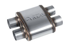 Street Max- Sm65154shortie Oval Exhaust Muffler 2.5 Dual In 2.5 Dual Out