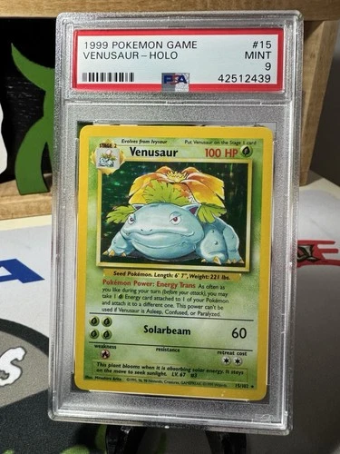 Pokémon PSA 9 1999 Venusaur Holo Base Set English