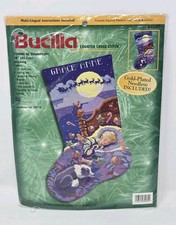 Bucilla Cross Stitch Kit Visions of Sugarplums Christmas Stocking 84289 