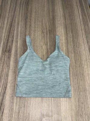 Lululemon Align Tank Tight Fit A/B Cup Cropped Size 0 Heathered Tidewater Teal