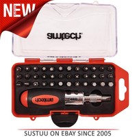 Amtech 38Pc Stubby Ratsche Schraubenzieher & Bit Set │ Torx Sechskant Eckig Pozi
