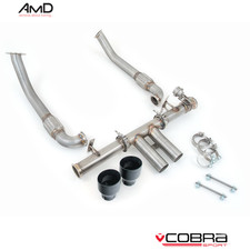 Porsche Cayman 718 2.0T Cobra Exhaust Valved Non Resonated Black Tips PO982A