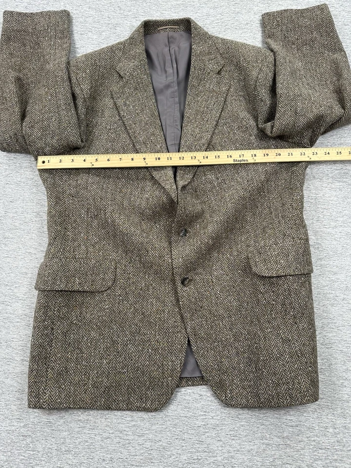 Chaqueta Blazer De Colección Donegal Tweed Para Hombres 46R Pura Lana Nueva Irlanda Espiga Foto 3 de 4