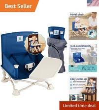 Folding Booster Seat for Babies - OmniBoost with Swivel Tray  Safety Harness