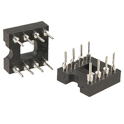 2 Pcs 8 Pin DIP IC Sockets Adaptor Solder Type Socket Double Row