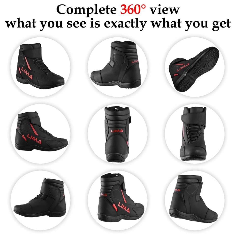 Botas de Motocicleta LeatherSlick Impermeables Tobillo Corto Hipora Moto GhostBikes Foto 3 de 4