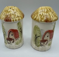Vintage Marks and Rosenfeld Farm House Grain Silo Tall Salt & Pepper Shakers