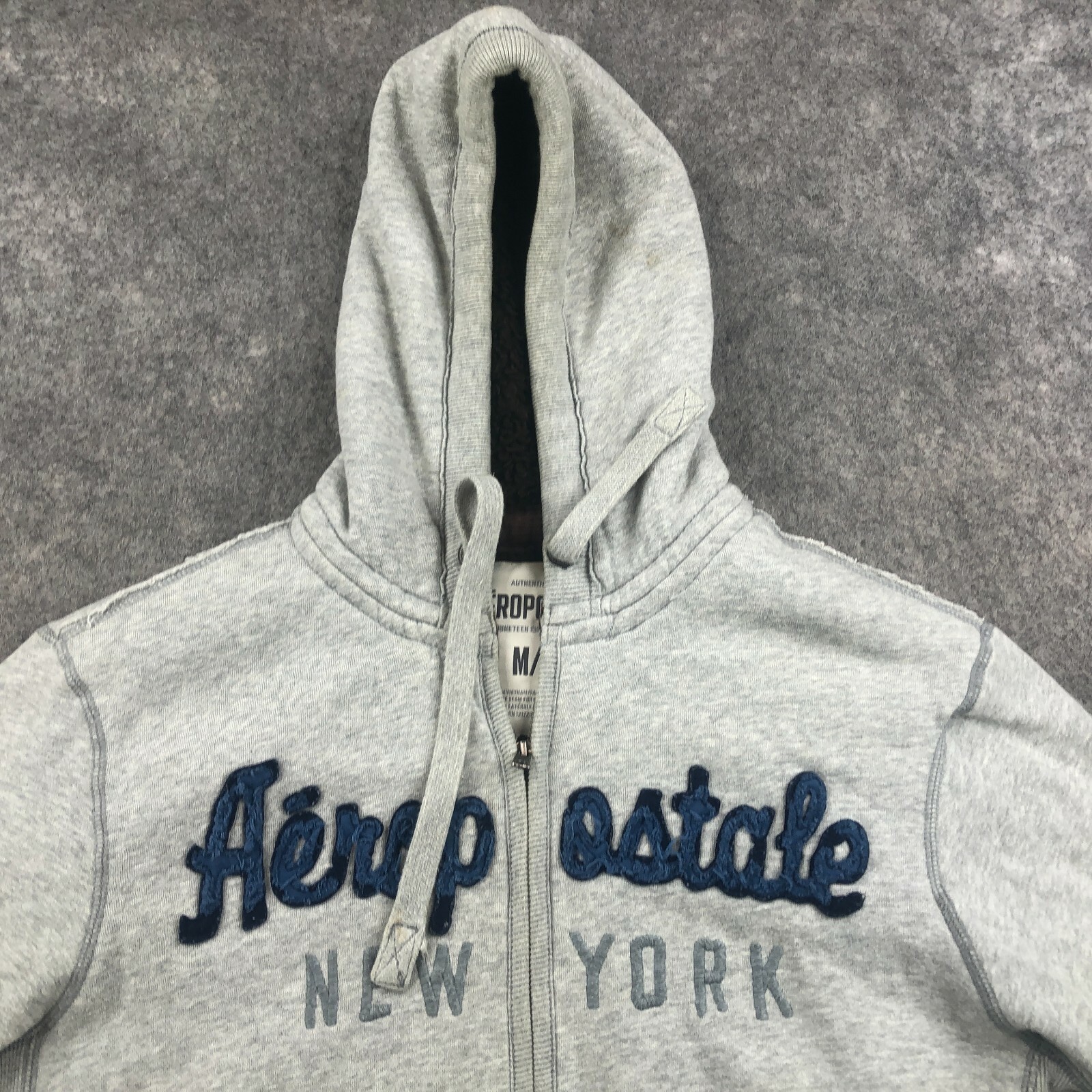 Aeropostale Jacket Mens Medium Gray 