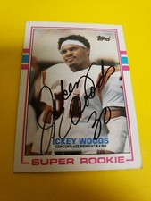 1989 Topps Ickey Woods Rookie . Cincinnati Bengals #27 Autograph No COA
