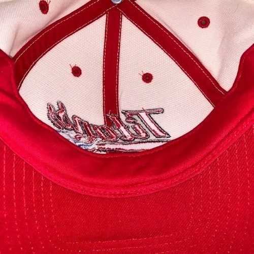 VTG Tennessee Titans Twins Enterprise Fitted Off White Red Hat 7 1/8 NFL - Picture 11 of 13