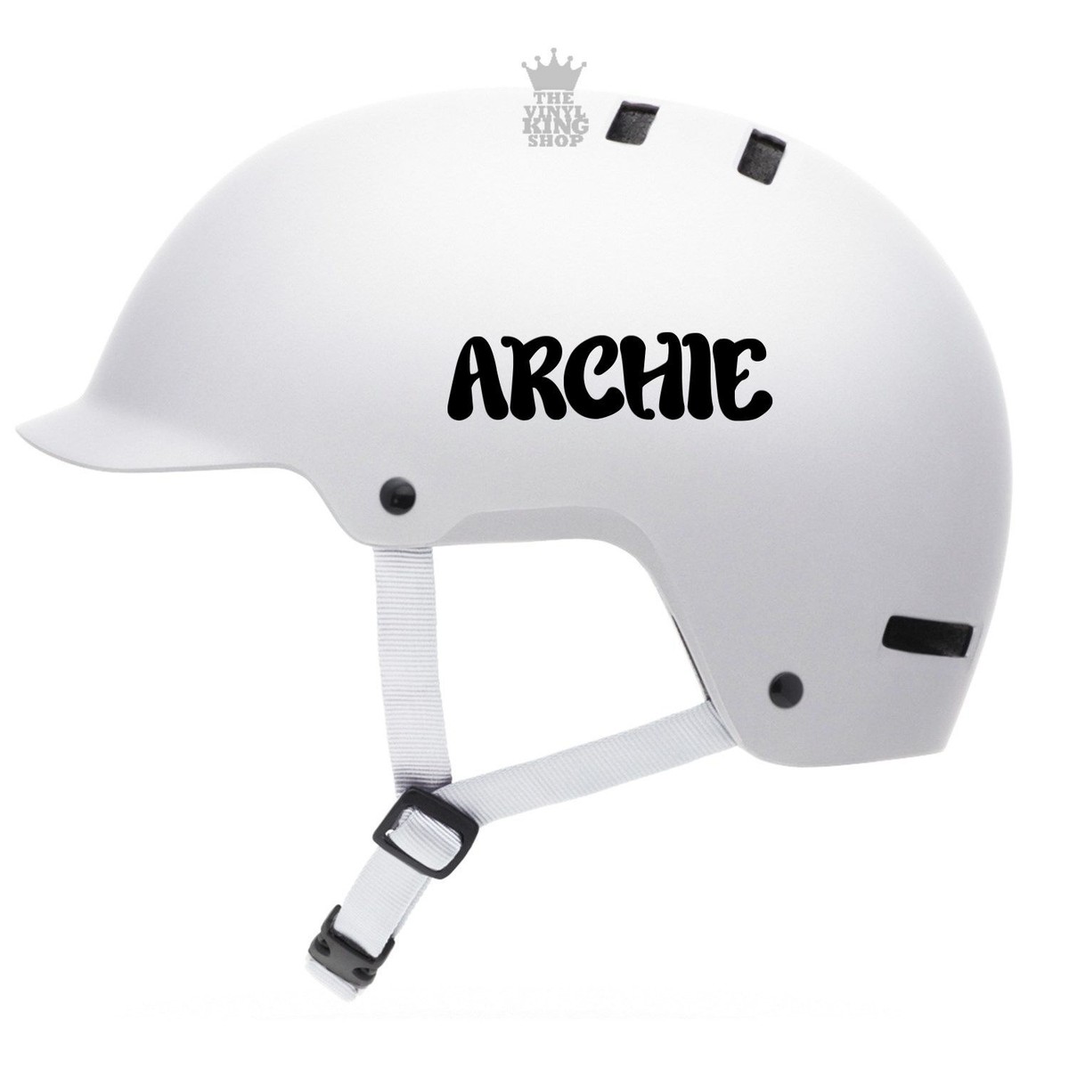 2 X Personalised Bike Helmet Name Stickers - Childs Font Vinyl Decal BMX Kids - Foto 8