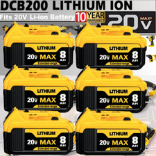 6Pack For DeWalt 20V 20 Volt Max 5/6AH Lithium Ion Battery DCB206-2 Replacement