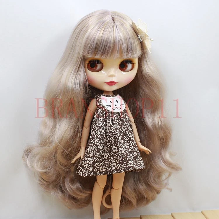 Muñeca Neo Blythe 12" Desnuda Zona Especial Cuerpo Articulado Largo Bang Mixto Cabello Rubio Foto 4 de 4