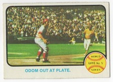JOHNNY BENCH/ Blue Moon Odom 1973 Topps- 72 Worls Series #207 - EX