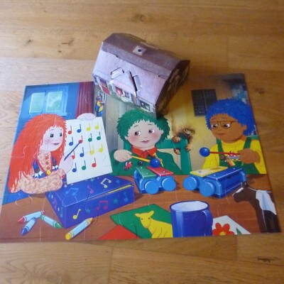Tots TV Puzzle Vintage Stoffpuppe 24 Teile Hausform Box komplett