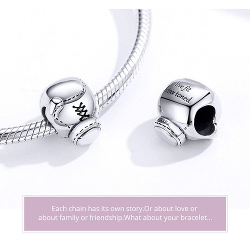 Ciondolo Ciondolo Moda Argento Sterling 925 Zirconia Perline Fai da Te Bracciale Ciondolo Voroco - Foto 82 di 205