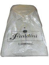NWT Mens Fialdini White Tuxedo Shirt 2XL 34/35