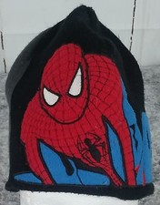 Marvel Spider-Man Youth Beanie Skull Cap Black Red Barely Worn