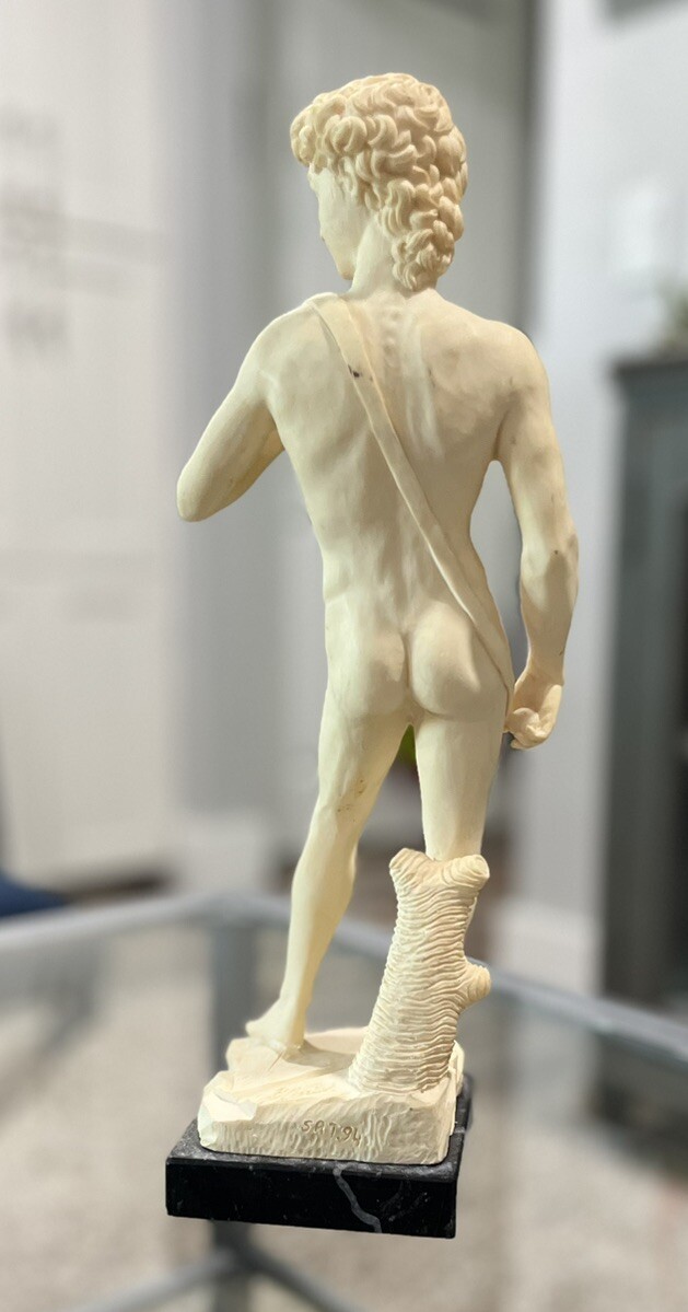 Vintage Michelangelo's David Art Sculpture Made in Italy by
