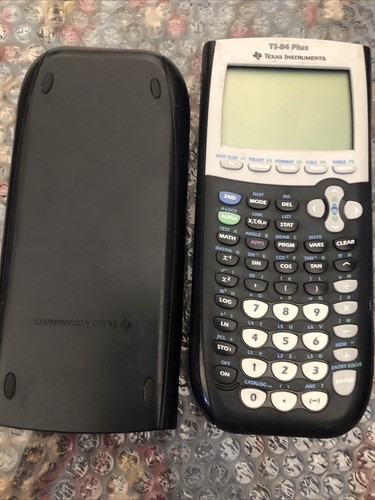 Texas Instruments TI-84 Plus Graphing Calculator Black Tested w/ Cover