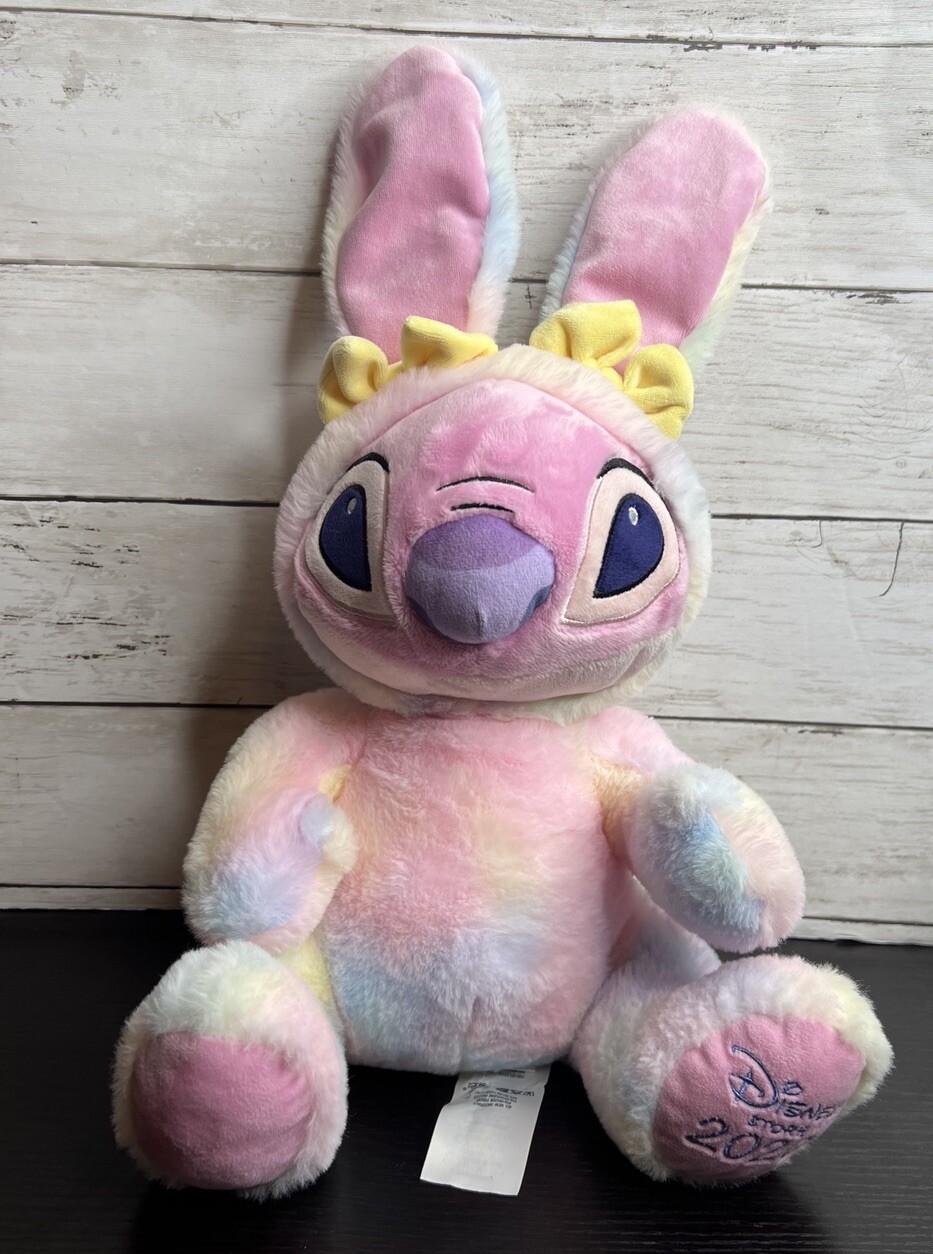 Disney Lilo And Stitch Easter bunny Pastel  Pink Tye Dye Plush 2020 Soft Stuffed