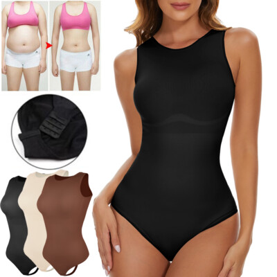 Damen Shapewear Bodysuit Bauchweg Body Tanga Formend Shaper PO Push Up Mieder