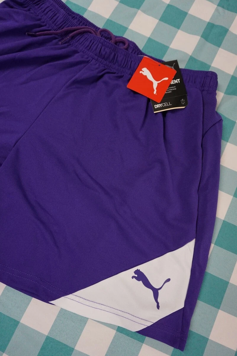PUMA Youth Size LARGE Shorts ROYAL PURPLE Active Soccer Sports 76