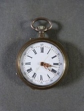 Antique French Art Nouveau Silver Cylinder Escapment Wind Pocket / Fob Watch