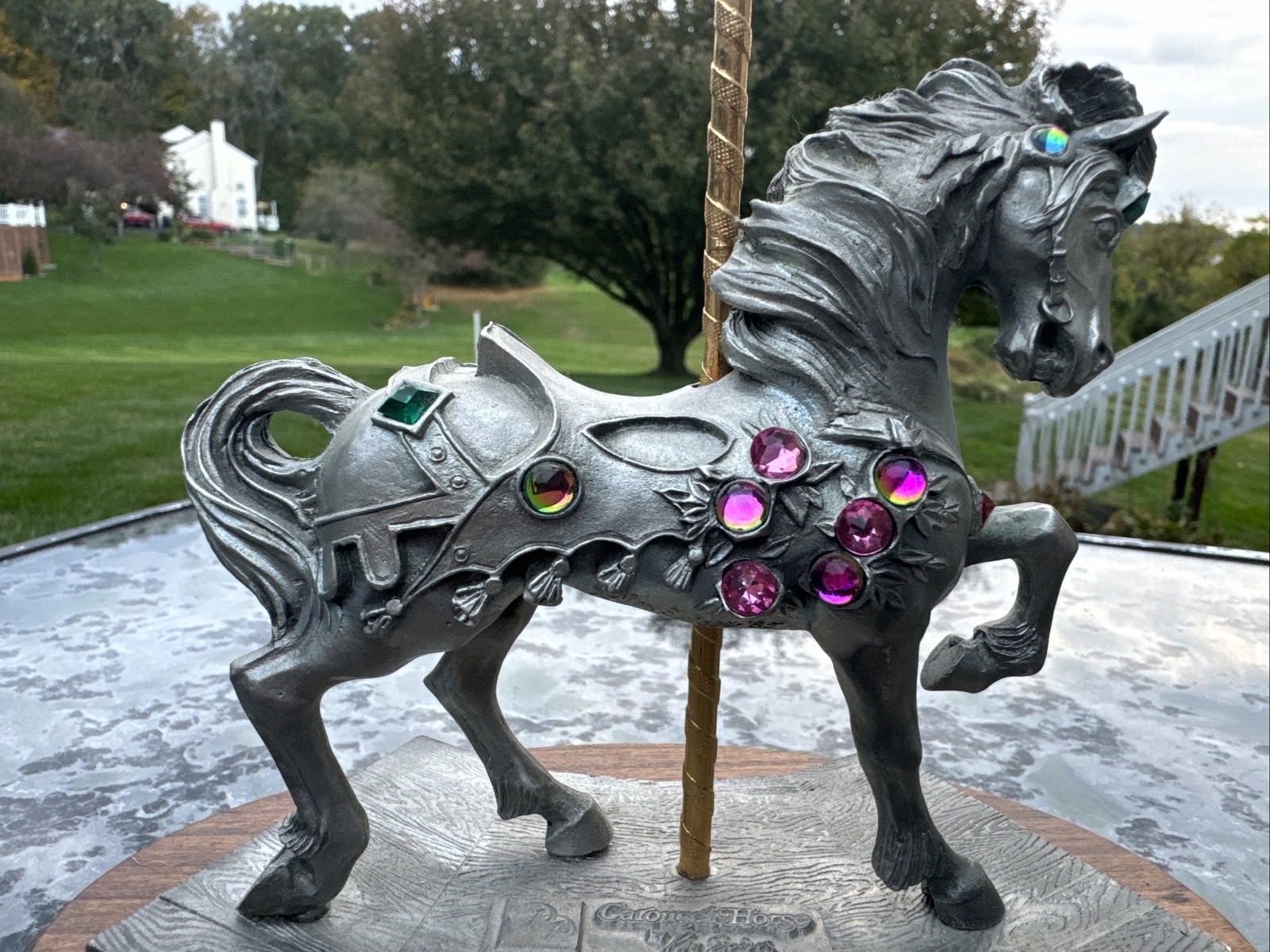 1985 Limited Edition Perth Pewter Carousel Horse Figurine Art Sculpture Rare HTF